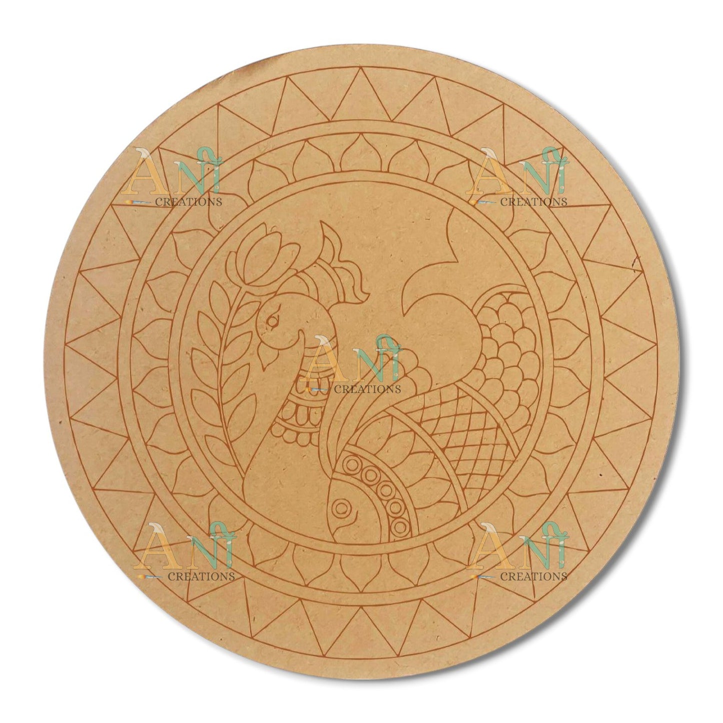 Peacock 12 MDF Premarked