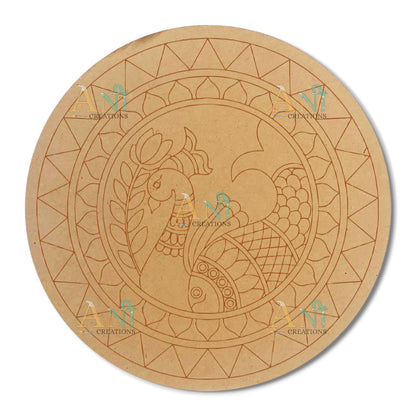 Peacock 12 MDF Premarked