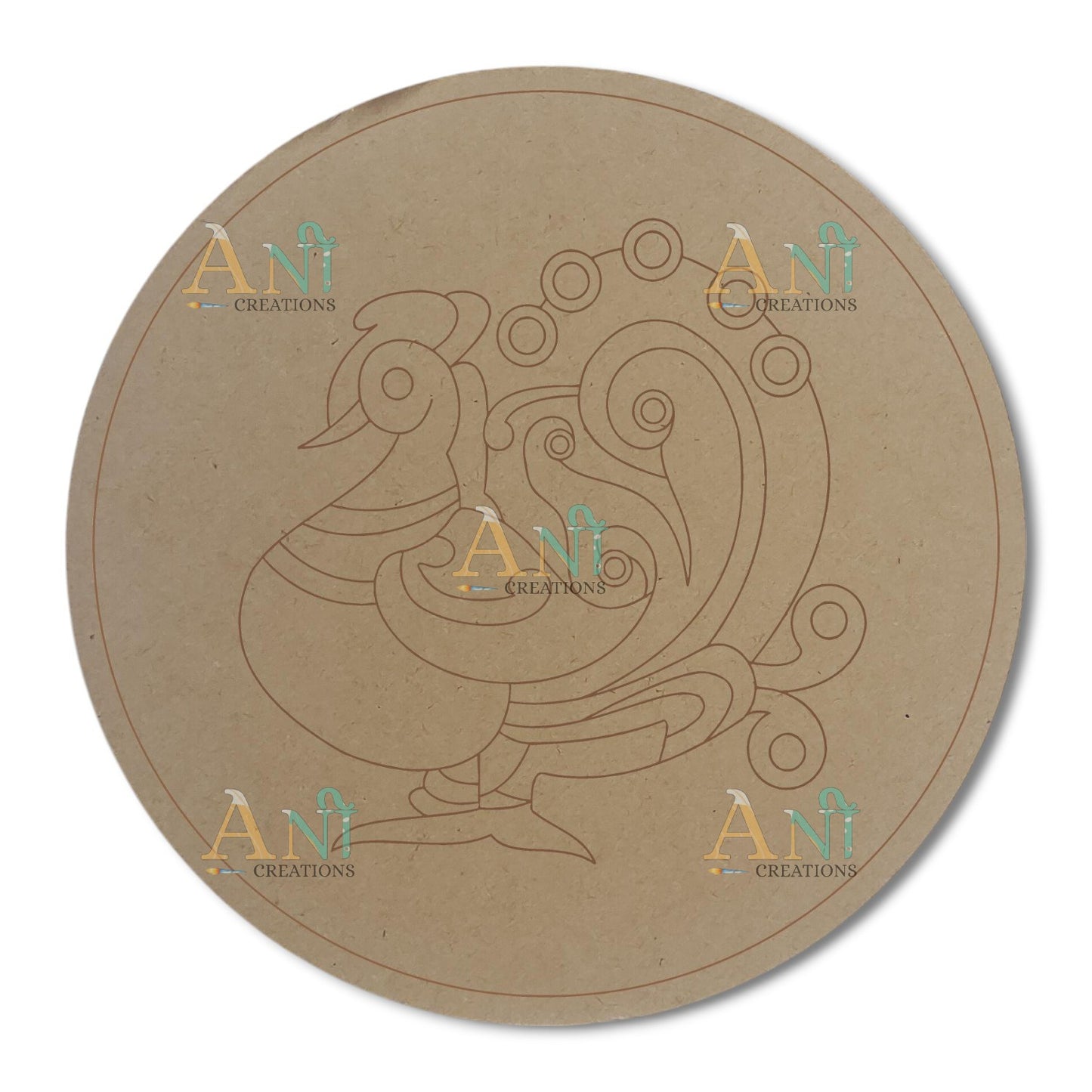 Peacock 1 MDF Premarked