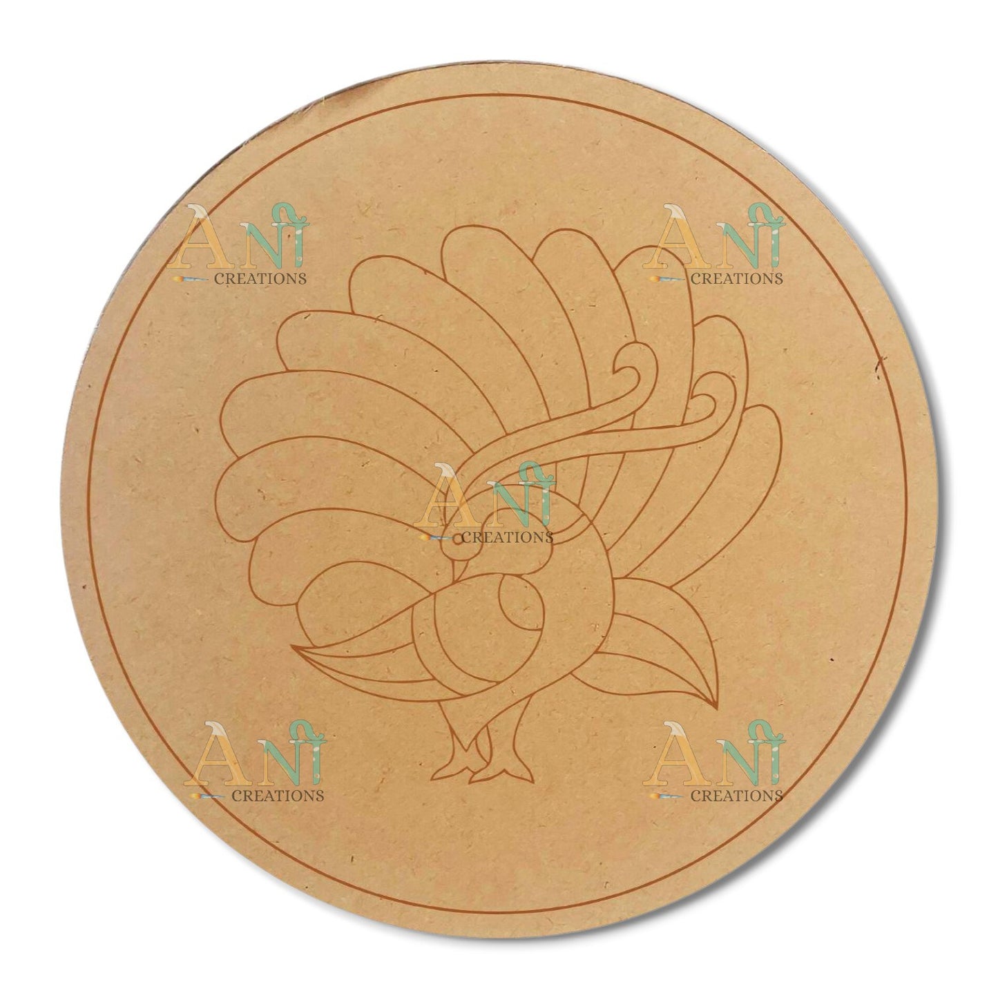 Peacock 2 MDF Premarked