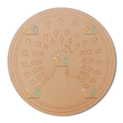 Peacock 6 MDF Premarked