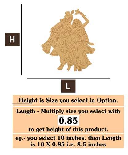 radha krishna 1 MDF Cutout
