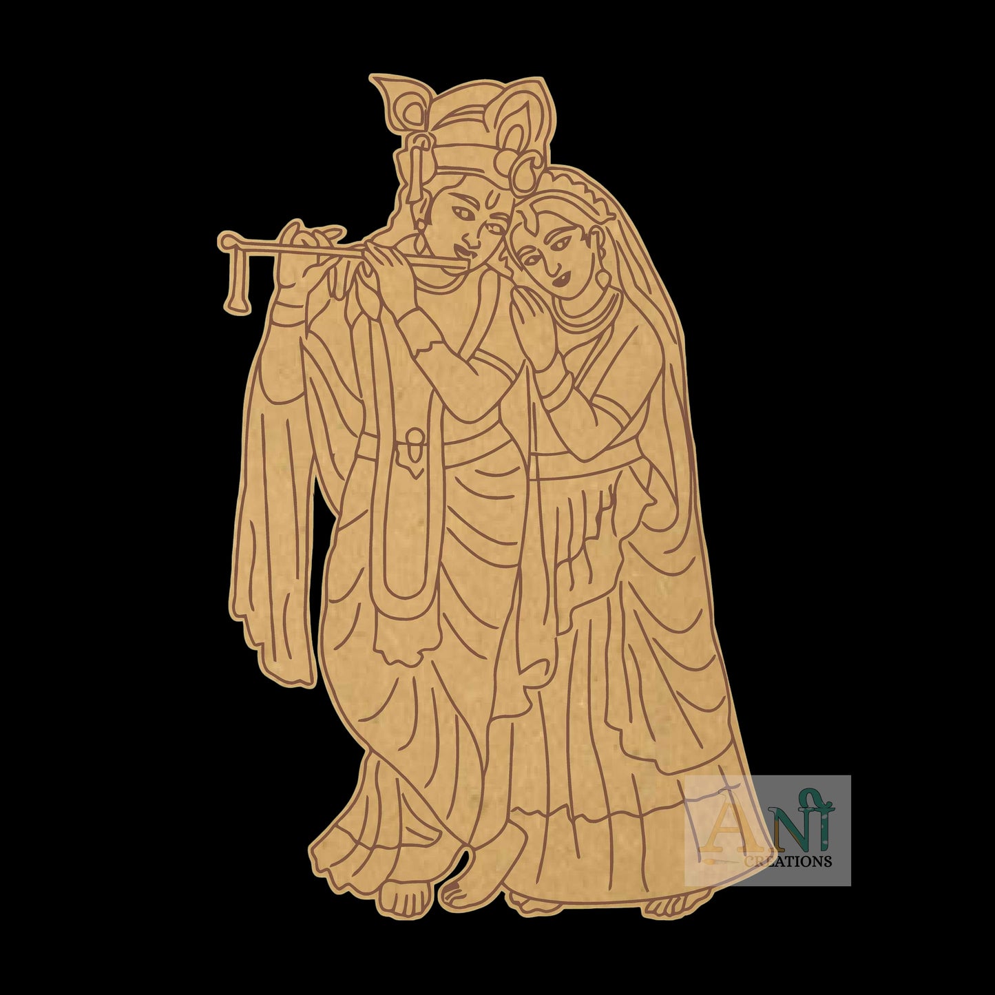 Radha krishna 4 MDF Cutout
