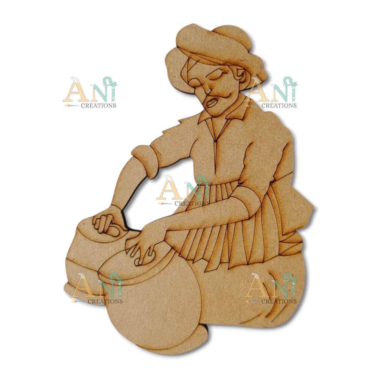 Rajasthani man music 2 MDF Cutout