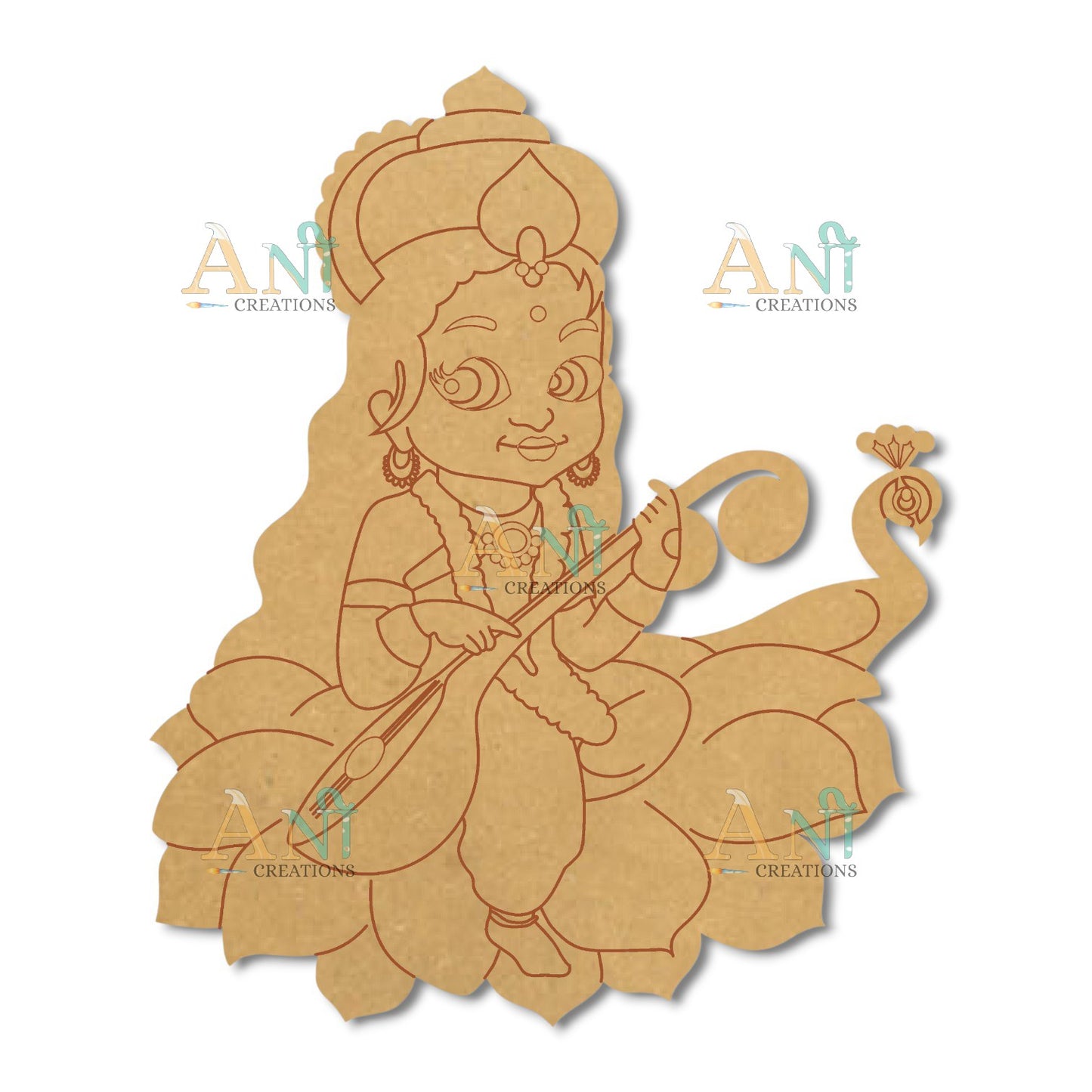 Saraswati maa MDF Cutout