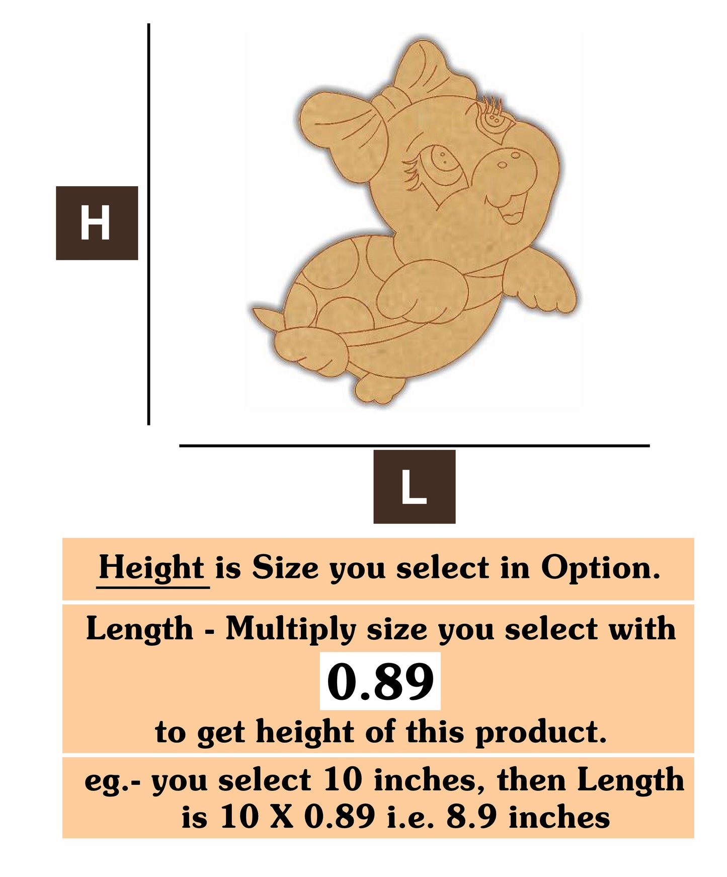 Tortoise 1 MDF Cutout