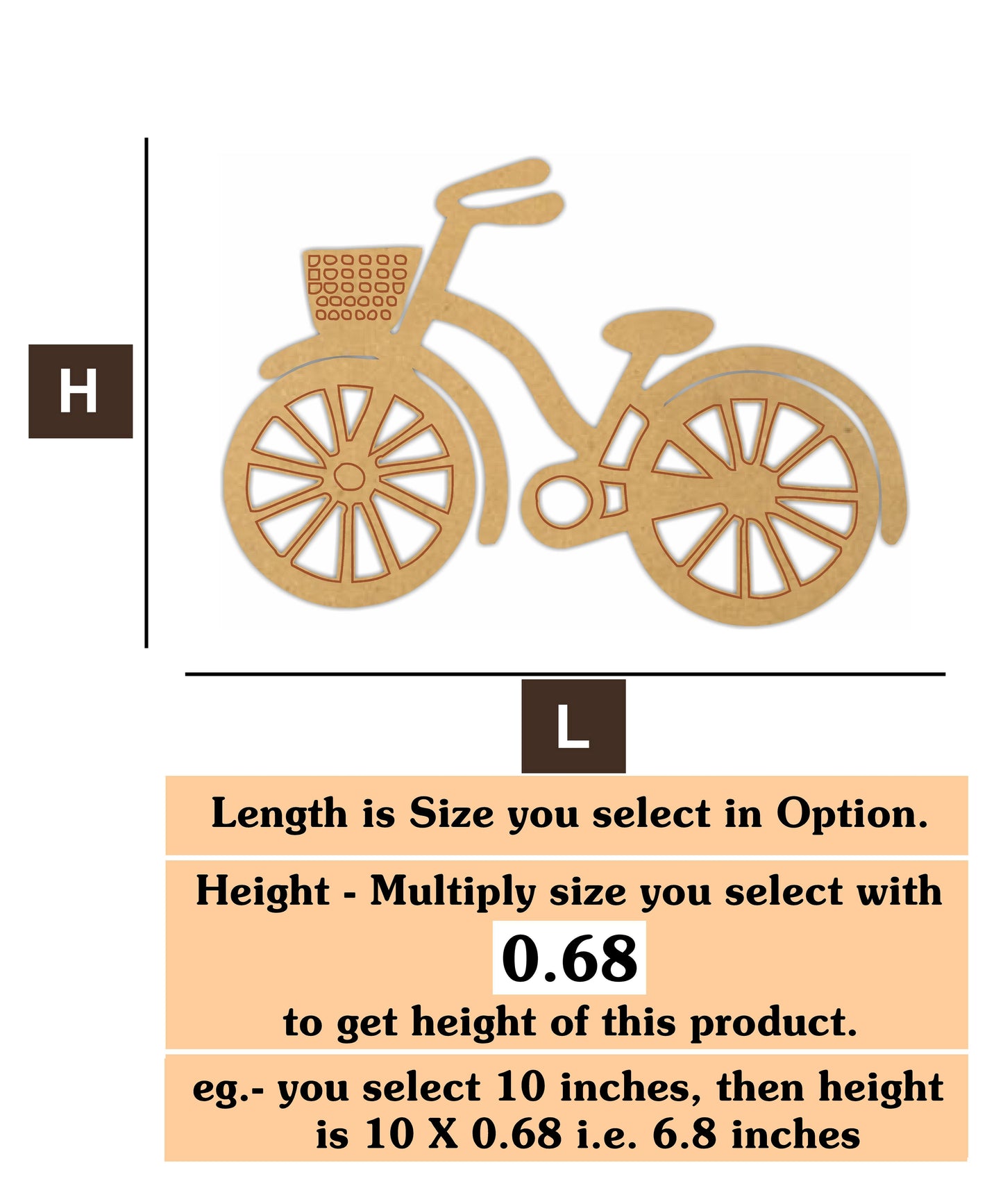 Bicycle 2 MDF Cutout