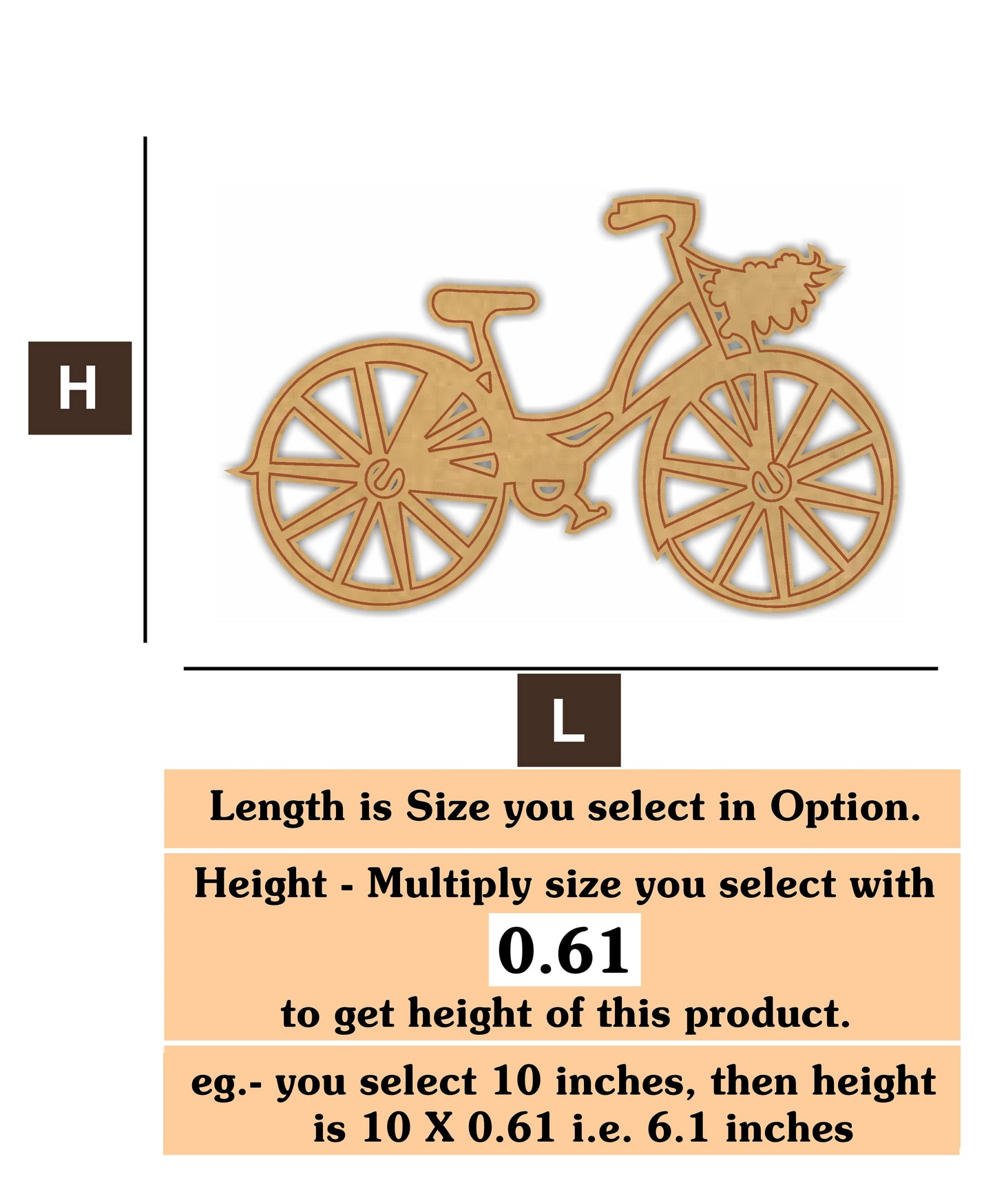 Bicycle 3 MDF Cutout