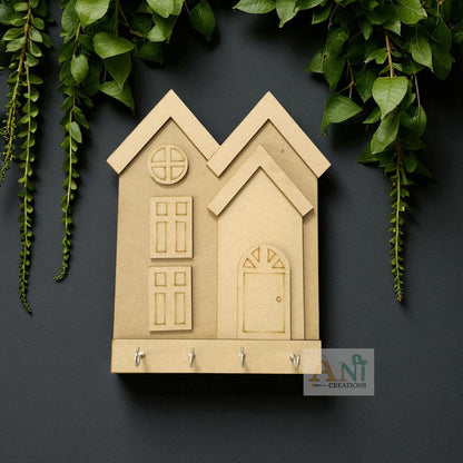 3D Hut Shape Keyholder MDF cutout