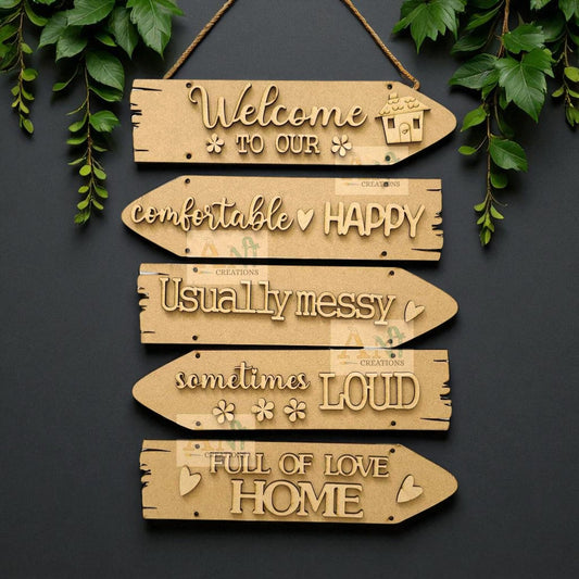 Sentiment Plank- Welcome To Our Home Theme