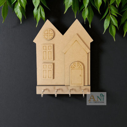 3D Hut Keyholder Mdf Cutout 1