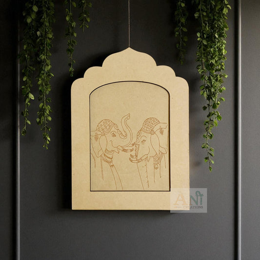 Jharokha premarked elephants 3 MDF